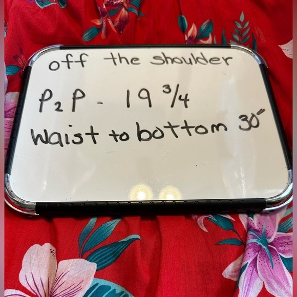 Old Navy Cami midi floral off the shoulder dress in red.  Size XL - Picture 6 of 6